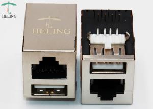 Wholesale 2 x 1 Tab Up Shielded USB HDMI Ethernet Connector RJ45 For Network Information Center from china suppliers
