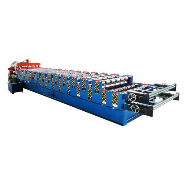 Color Steel Double Layer Roll Forming Machine Glazed Bamboo Type High Automation Degree