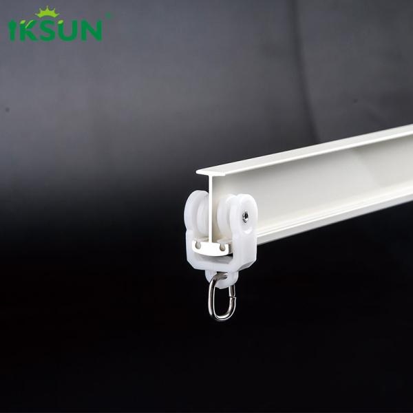 1.2mm White Bay Window Curtain Rail , Bendable Metal Curtain Track Noise Free