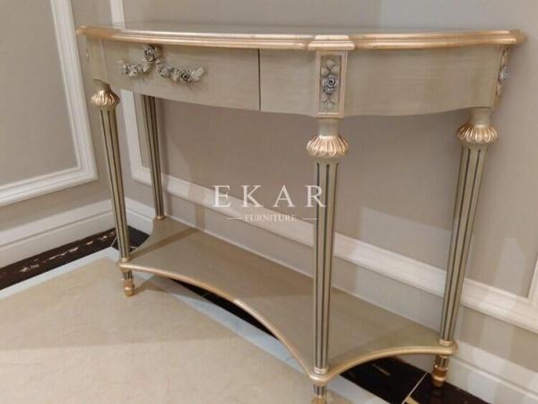 Quality Art deco console table mirrored console table antique apricot console table FH-108 for sale