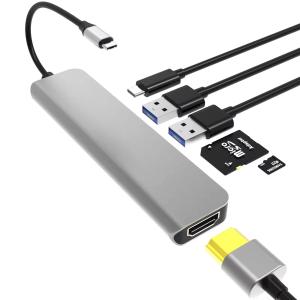 Wholesale Customized 6 In 1 Hub Docking Station Six Interfaces Multiple Color Options from china suppliers
