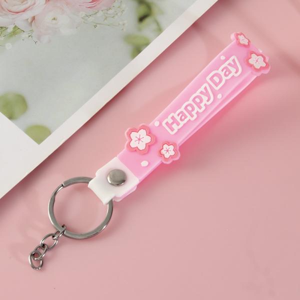 Personalized Luminescent Silicone Pendant Keychain Wrist Keychain Bracelets For Keys Or Wallets