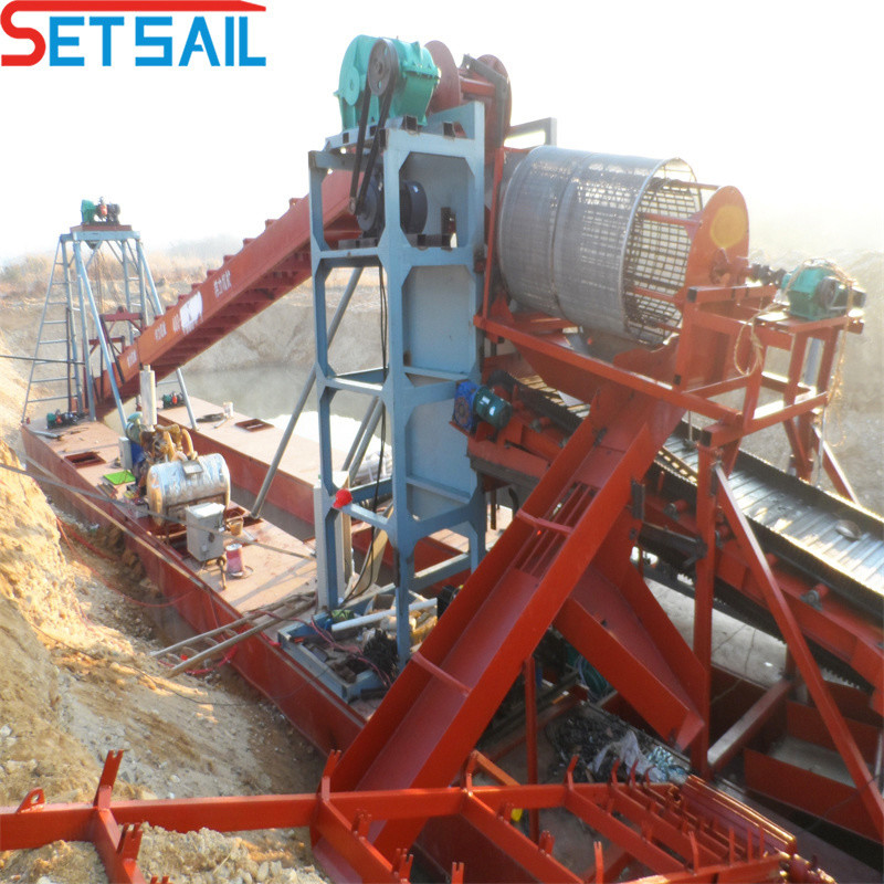 Wholesale 86-100PCS Bucket Quantity Chain Bucket Diamond Mining Dredger with Centrifuge Equipment from china suppliers