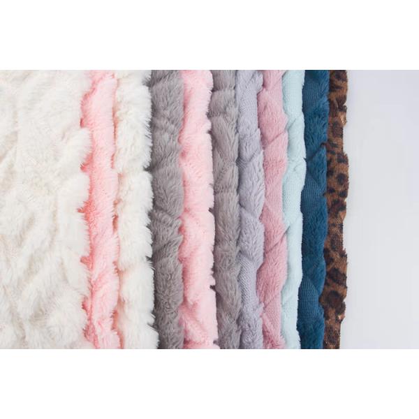 Recycled 100% Polyester Fur Velvet Plush Fabric PV Velvet Embroidery Stripe Quilting Plush Fabric for Clothing Pillows