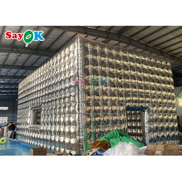 Customized Silver Inflatable Cube Tent For Party Wedding Show Exhibition Event Inflatable Air Tent