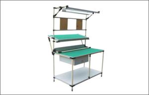 China Flexible Composited Pipe Workbench , Industrial Lab Metal Work Bench on sale