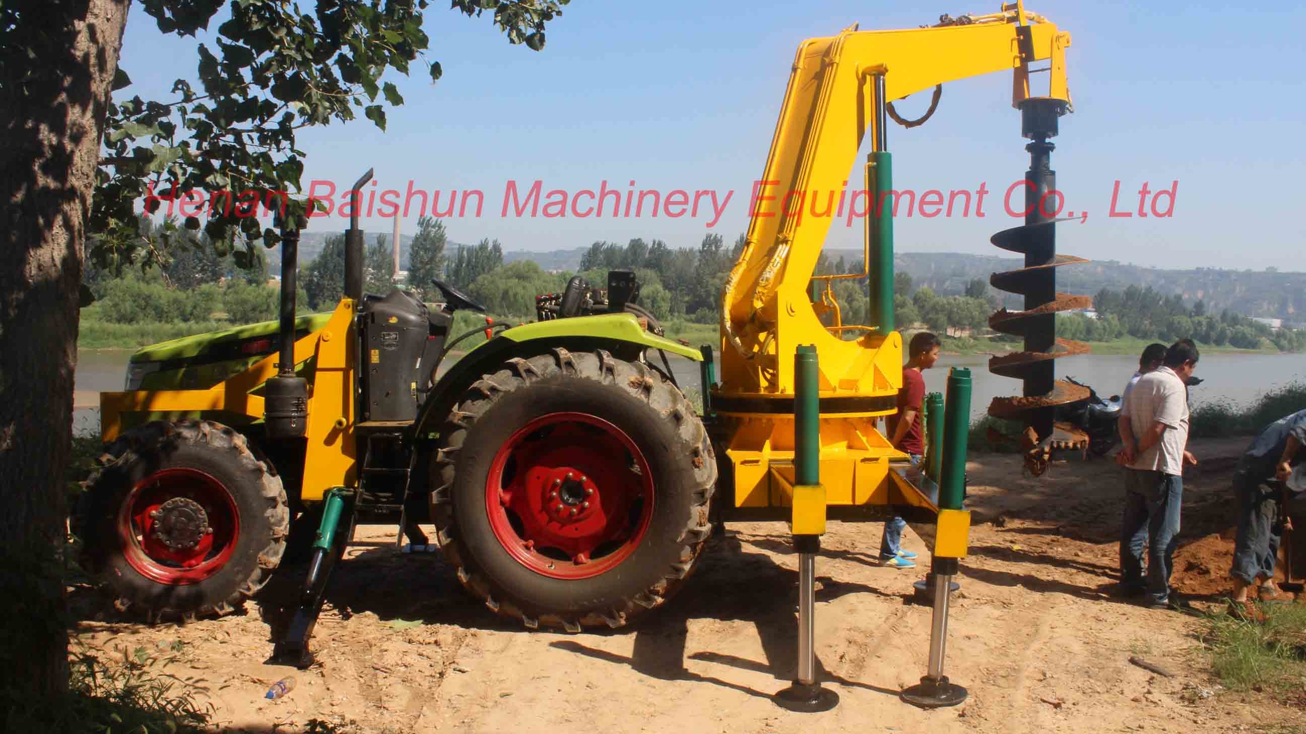 Custom design hydraulic pole erecting and digging tractor machine auger used for earth drill