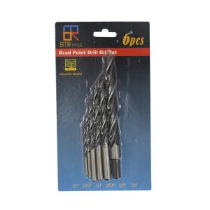 China BMR TOOLS Brad Point Drill Bit Set-6pcs inch size industrial quality for wood ply-wood pvc tube and plastic working on sale