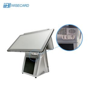 China Desktop Dual Screen POS Terminal Double Sided Display RK3399 Processor Wins / Android OS on sale