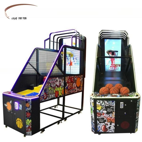 Coin Op 55Inch Screen Arcade Hoops Basketball Cabinet Two Modes