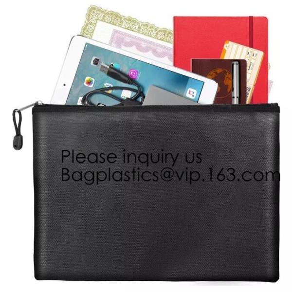 Silicone Coated Fireproof Bag A4 Fireproof Document Holder Case Fire Resistant Money Purse,Heavy Duty Safe Fireproof Bag