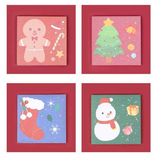 Self Adhesive Christmas Sticky Note Pads Memo Notebook 8cm X 8cm