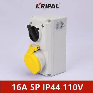 China PC IP44 16A Industrial Socket Switch With Mechanical Interlock on sale