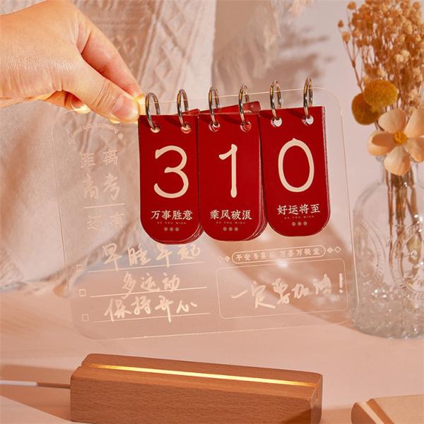 Customize Wooden Table Lamp Base Acrylic Reminder card decoration memo Luminescent note board