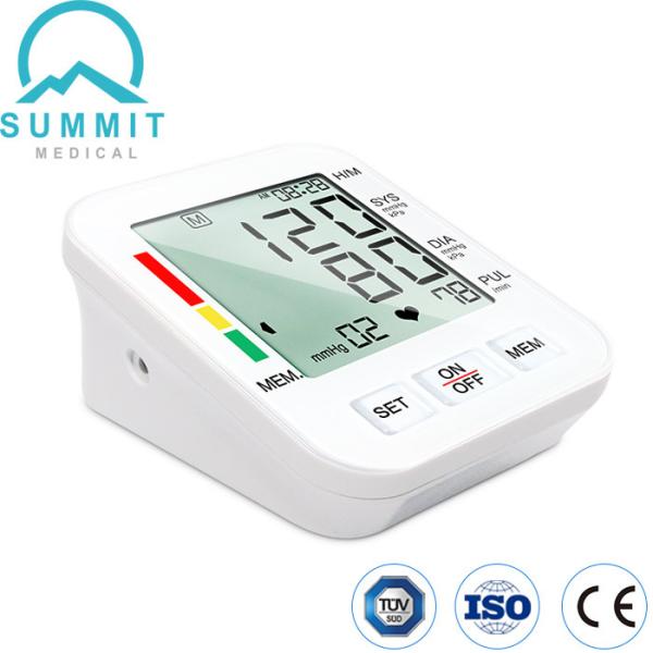 Quality Upper Arm Blood Pressure Monitor Machine With LCD Display And 99X2 Sets Memory for sale
