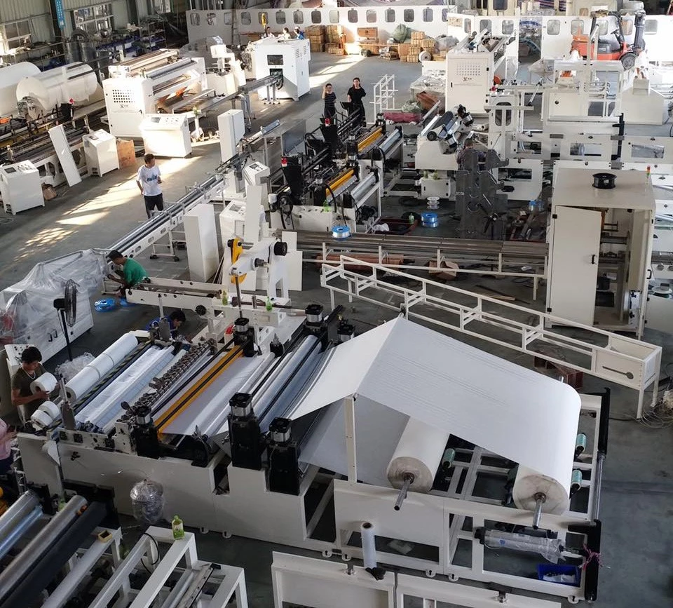 Sheet Roll Film Facial Tissue Packing Machine With Double Side Heat Sealing Function