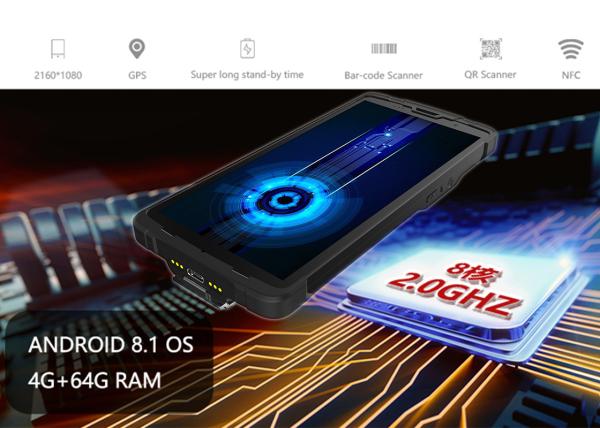Quality 6.0 Inch Android Courier Handheld PDA Barcode Scanners Android 8.1 OS Octa-Core 2.0GHz for sale