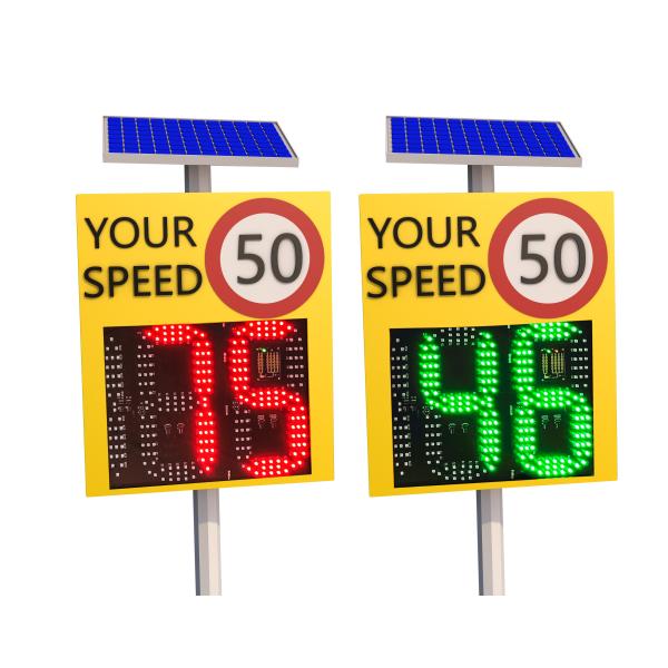 Top Quality Two Digital A half Traffic Radar Speed Sign With 60watt Solar Panel