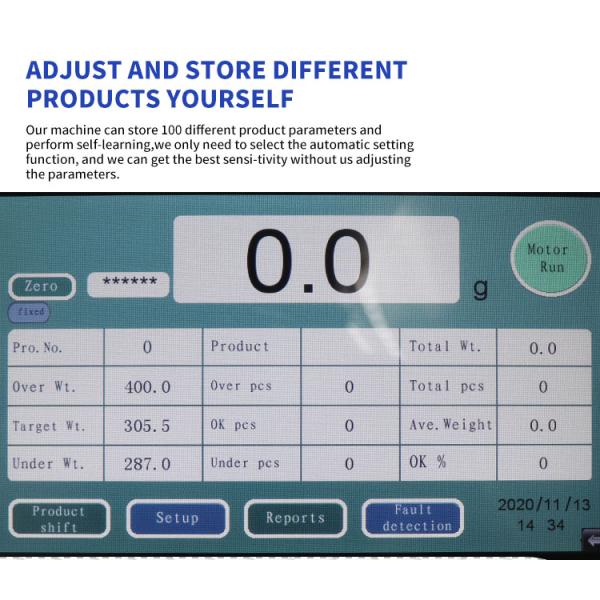High Accuracy Conveyor Belt Automatic Check Weigher High Speed For Food Industry