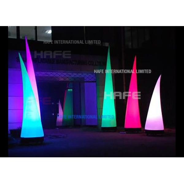 Aero Cone Inflatable Lighting Decoration , LED 100W Social Corporate Event Light Tower