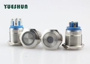 Wholesale Lighted Momentary Normally Open Push Button Switch 2A 36V DC Blue Red Color LED Illuminated from china suppliers