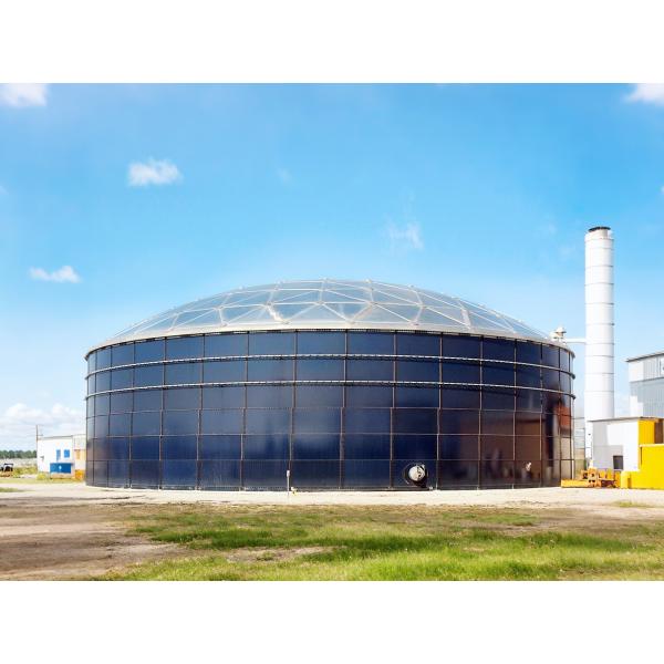 Dark Blue Glass Fused To Steel Bolted Tank For Drinking Water Storage