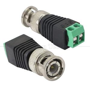 China Solderless Screw Terminal Male Female BNC Connector Power Adapter for Cctv Camera Monitor Video Recorder on sale