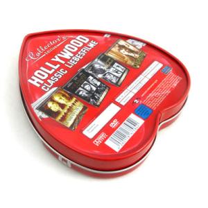 Heart shape custom tin boxes with insert inside