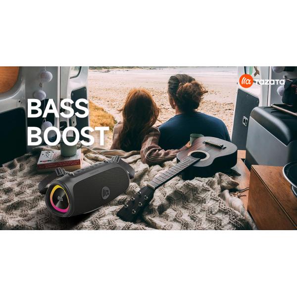 Playing Time 4-10 hours IPX7 Waterproof 60W Wireless Bluetooth Speaker with Bass Boost USB disk Connection