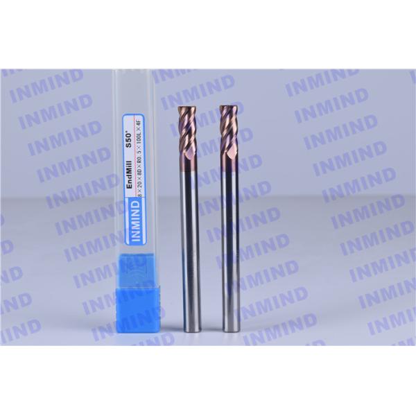 SiN Coating Standard Corner Radius End Mill HRC55 0.5 um Grain Size