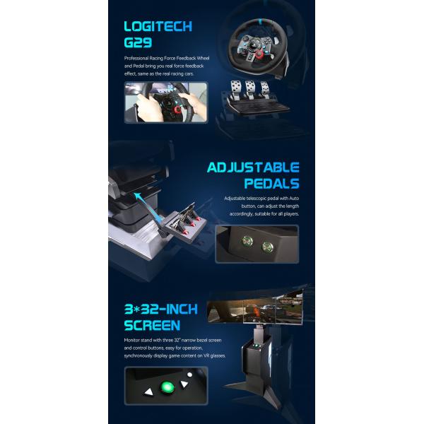 Indoor Sports Racing Motion Seats Simulator Amusement Games Car Racing Simulator