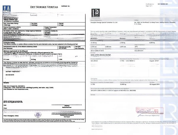 20ft Offshore Dry Container DNV 2.7-1 Standard BV or LR Certificate Made of Corten Steel Ideal for Transportation Storage