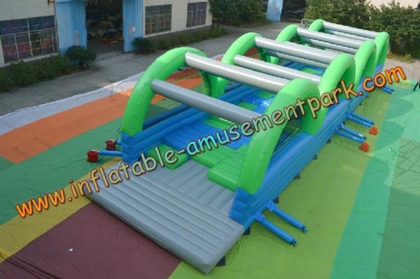 Quality Anti-UV Inflatables Obstacle Course  , Inflatable Obstacle Jumper 18m for sale