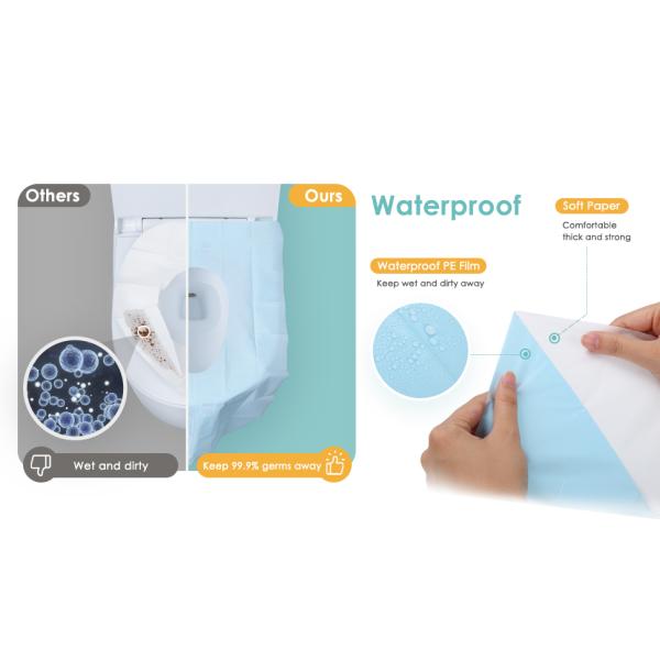 Toilet Seat Covers Disposable Toilet Seat Cover Paper Toilet Liners for Bathroom, Travel, Camping, Kids Potty Training