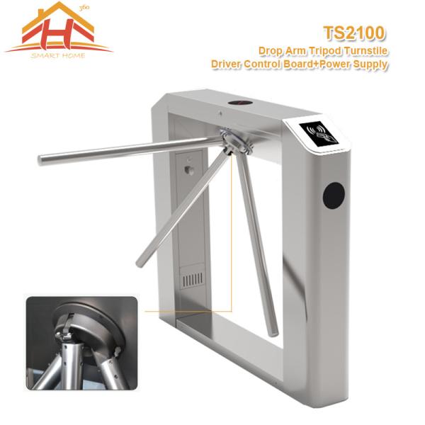 Quality Little Power Access Control Turnstile Barrier Silent Operation Compact Designed for sale