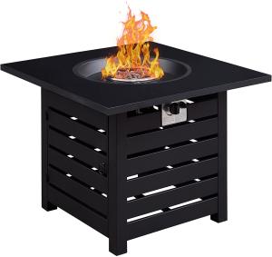 China 32 Inch Square 50000 BTU Gas Square Fire Pit Self-Ignition Propane Gas Brazier on sale