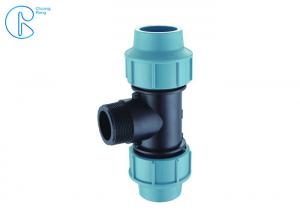 Wholesale Durable PP Compression Male Tee For HDPE Pipes Water Supply And Irrigation from china suppliers
