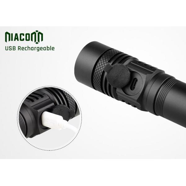 Zoom Function Micro Usb Rechargeable Flashlight With CREE XML T6