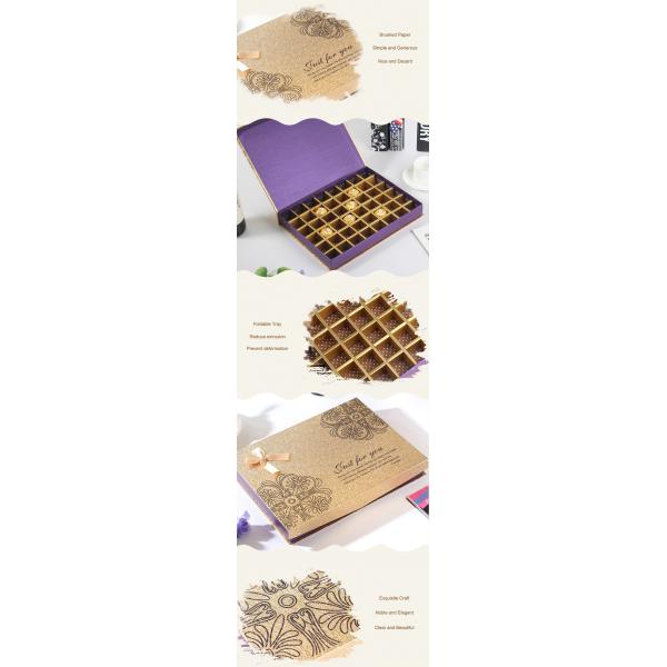 Book Shape Concealed Magnetic empty Chocolate Boxes With Dividers 23.2x19x4.6cm