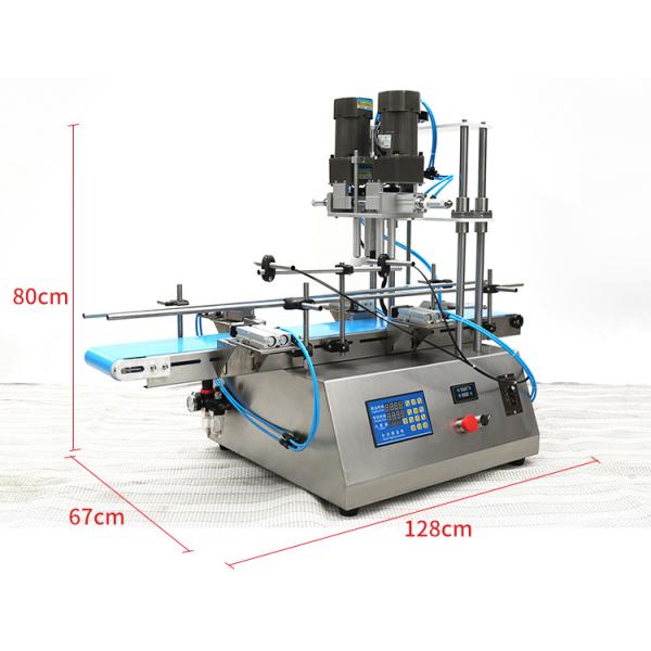 High Efficiency Semi Automatic Desktop Pneumatic Screw Machine Plastic Cap for Cosmetics Water Beverages Glass Spray Bottles