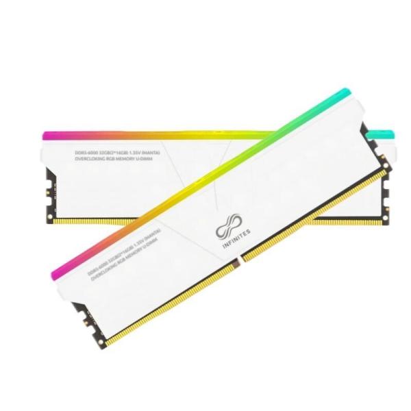 Infinites Memory Solution DDR5 288pin 16GB 3600MHz (2*16G) Udimm PC-48000 1.1V Non Ecc Gen 5 RGB Gameing Memory Stick Overclocked Memory Kits
