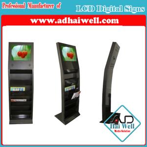 China Newspaper Metal Magazine Display Stand with Sumsung LCD Advertising Screen on sale