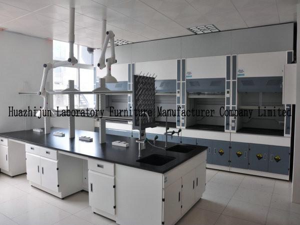 Quality Ph School Lab Furniture High Adjustable Lab Table With Reagent Shelf And Power Supply for sale
