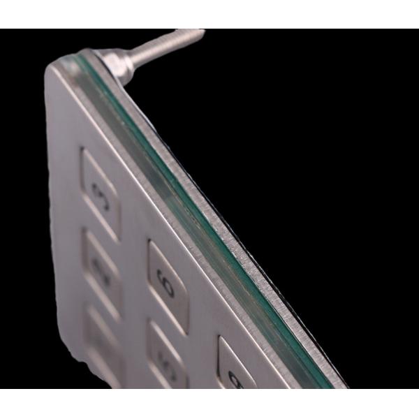 Customizable Metal Stainless Steel Numeric Keyboard 3 * 4 Matrix 12 Keys Ip65
