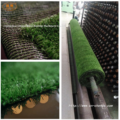 TUV Artificial Grass Mat Making Machine Playground Synthetic Grass Warp Knitting