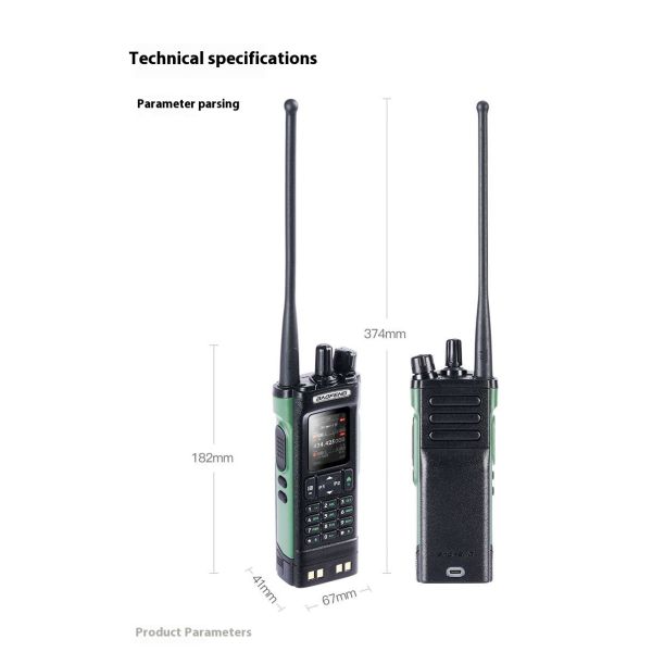 Baofeng UV-32 High Power 10W Walkie-Talkie with 0-10KM Talk Range and IPX6 Water Resistance Digital DMR Two-Way Radio
