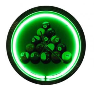 Wholesale Rohs Antique Neon Wall Clocks 130V Neon Led Clock 15 Inch Shell from china suppliers