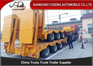 Wholesale 80 ton Gooseneck low loader Low Bed Tractor truck trailer sale Hydraulic ramp from china suppliers