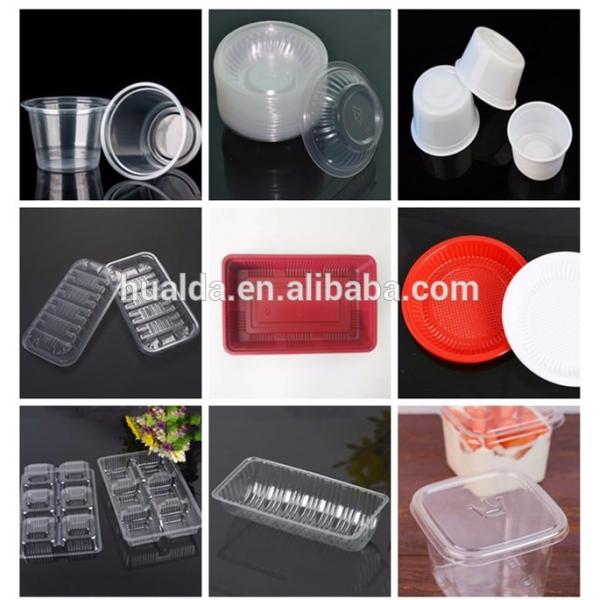 Popular disposable baking cake folding tray food container moulding forming machine