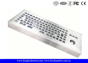Vandalism Industrial Computer Desktop Metal Keyboard With Trackball